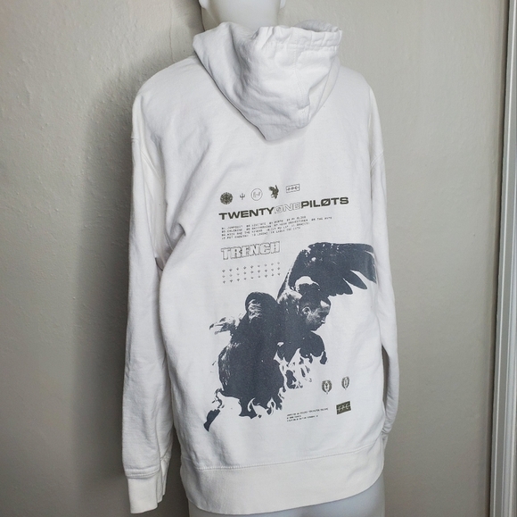 21 Pilots Trench Hoodie White Medium - Picture 6 of 10